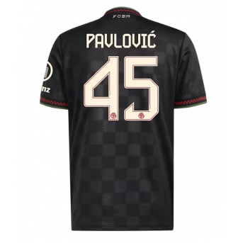 Bayern Munich Aleksandar Pavlovic #45 Maglia Gara Terza Repliche 2025-26 Maniche Corte